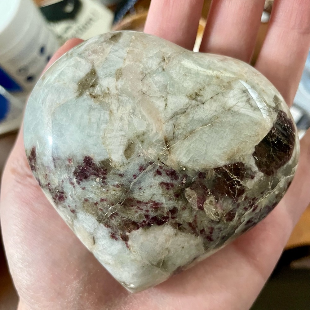 “Ruby” red  tourmaline heart